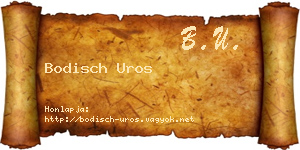 Bodisch Uros névjegykártya